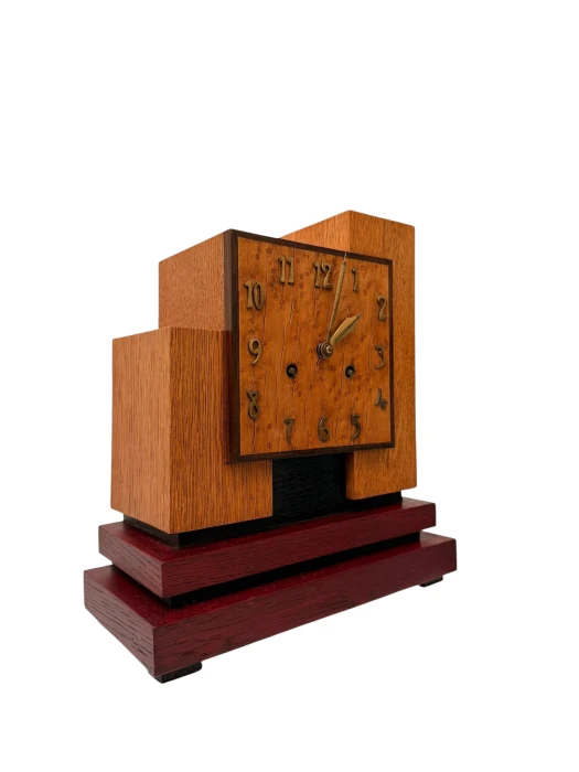 Art Deco Modernist Mantel Clock In the style of Hendrik Wouda, 1920s